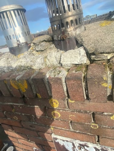 schoorsteen lekkage bovenplaat